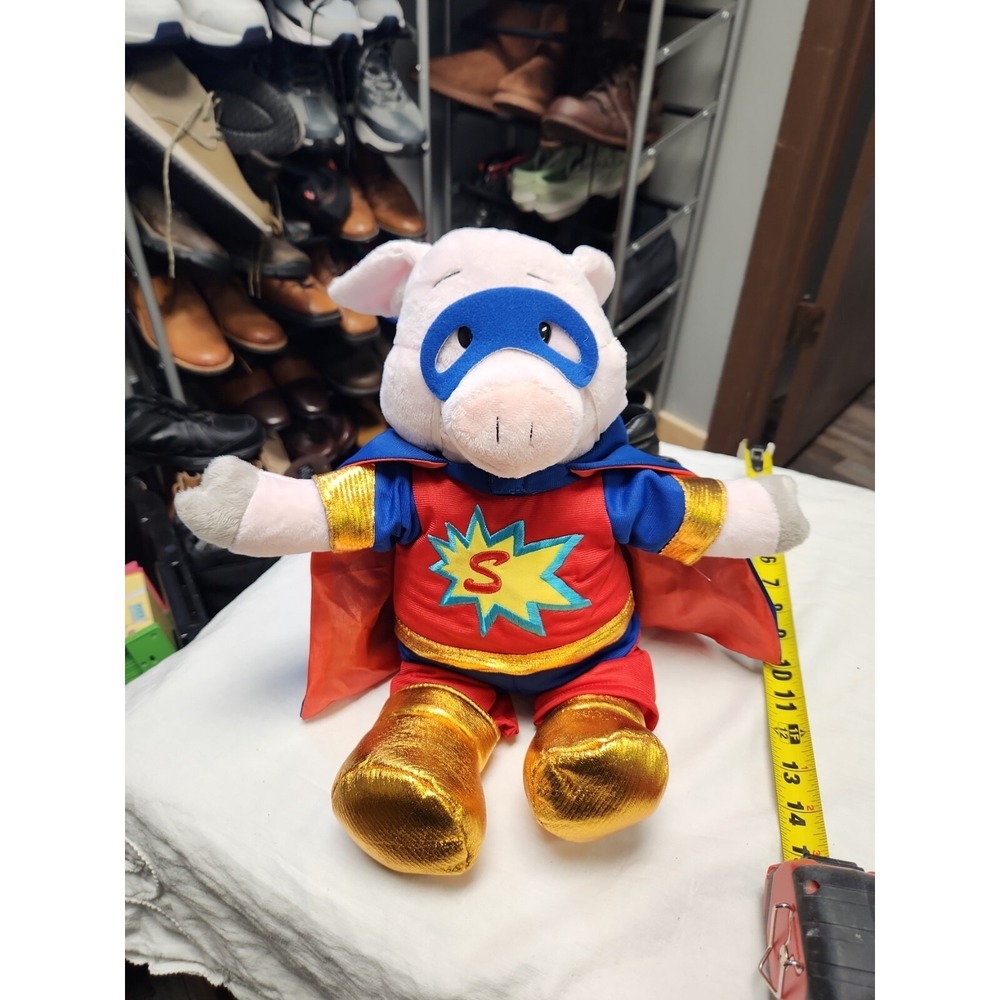 Teddy Mountain 16" Plush Pig Superman Outfit Stuffed Animal‎